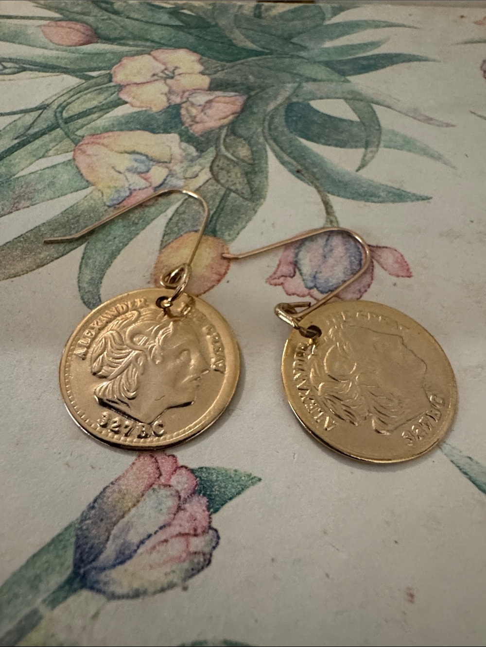 Gold Coin Drop Earrings - Women's Fashion Jewelry